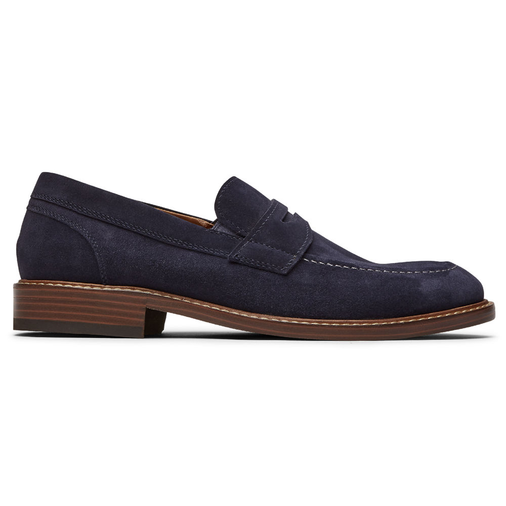 Rockport Mens Kenton Penny - Loafers Navy - UJE803479